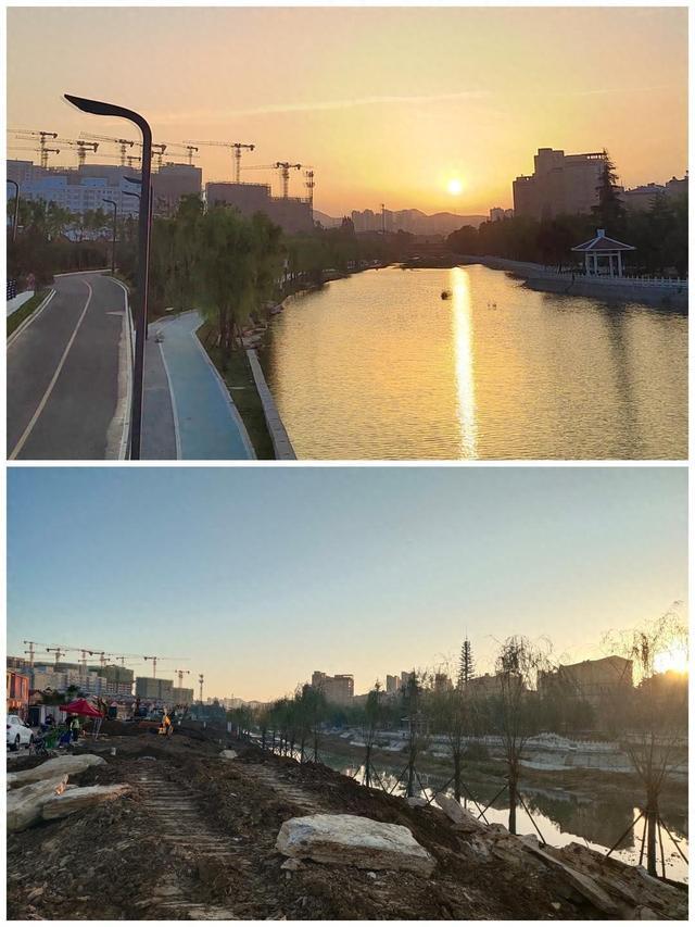 三组图片折射薛城区小沙河之变