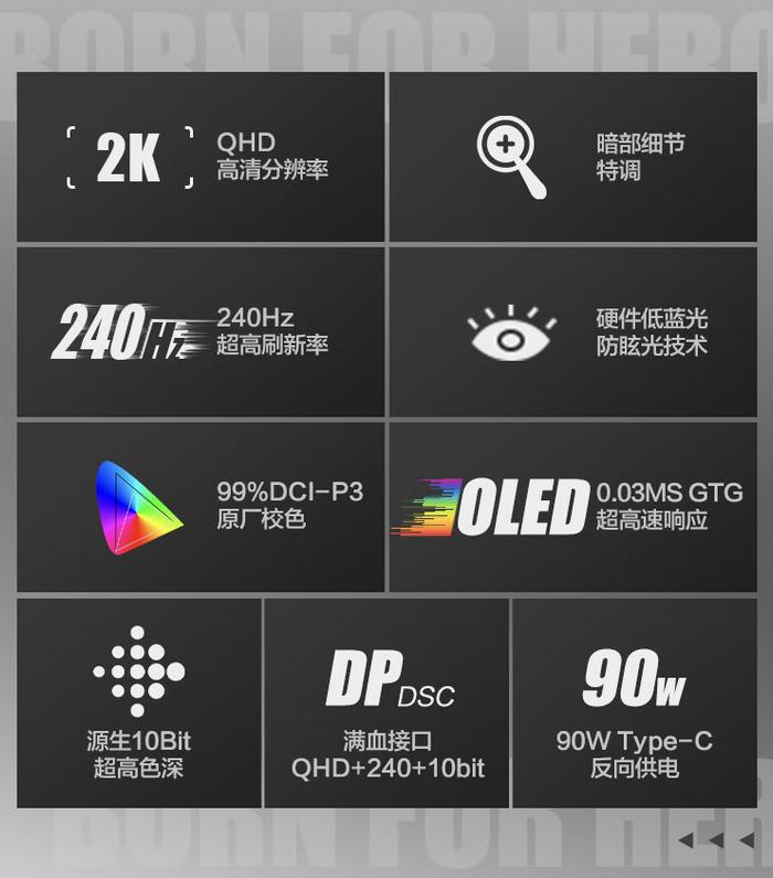 2K 240Hz OLED，雷神“LQ27F240E”27 英寸显示器 2999 元首销