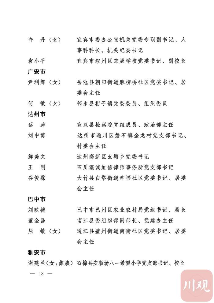 党务公开丨中共四川省委关于表彰四川省优秀共产党员、优秀党务工作者、先进基层党组织的决定