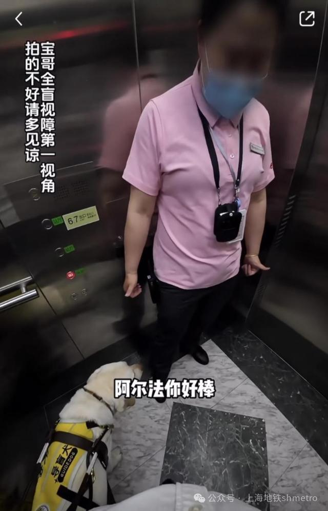 宝哥和他的导盲犬这次来坐上海地铁了！愿更多人用理解尊重关爱照亮出行之路