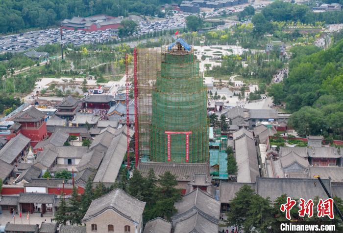 航拍山西五台山景区