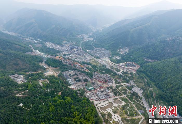 航拍山西五台山景区