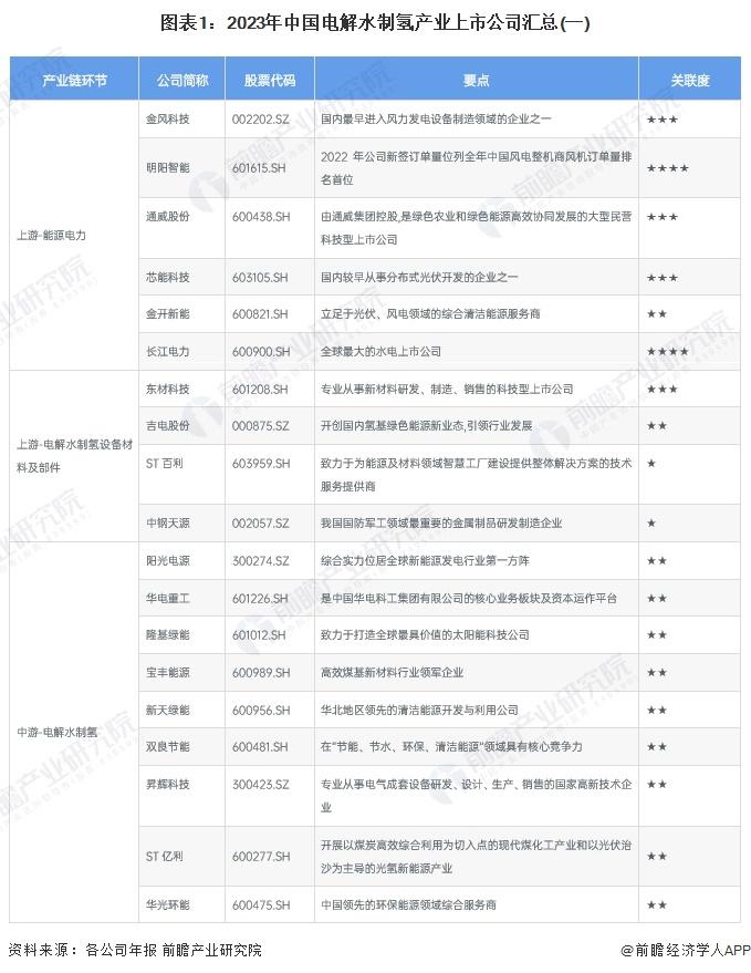 【最全】2024年中国电解水制氢行业上市公司全方位对比(附业务布局汇总、业务规划等)