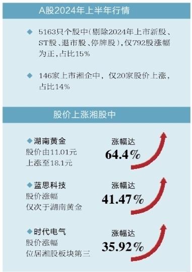 领涨湘股！湖南黄金股价半年涨64.4%