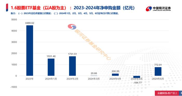 2024年上半年股票ETF基金净申购数据报告