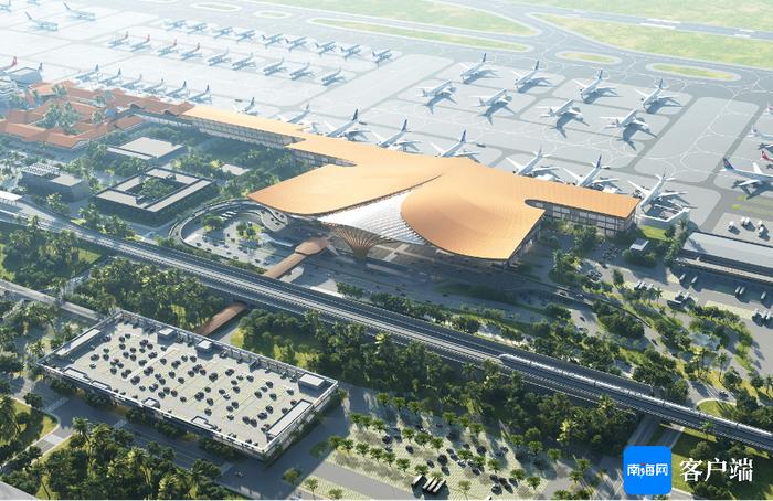 三亚凤凰国际机场三期换乘中心首块封顶 将进入装饰装修阶段