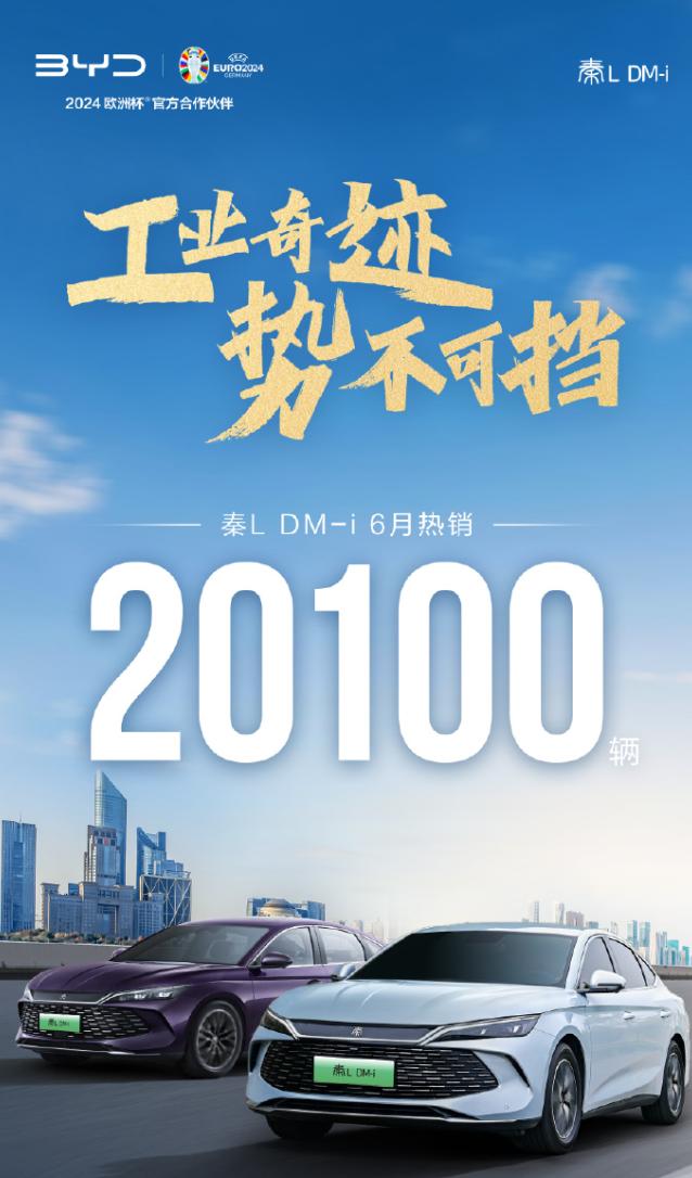 9.98 万元起的比亚迪秦 L DM-i 汽车 6 月销量超 2 万辆，占秦家族总销量的近 30%