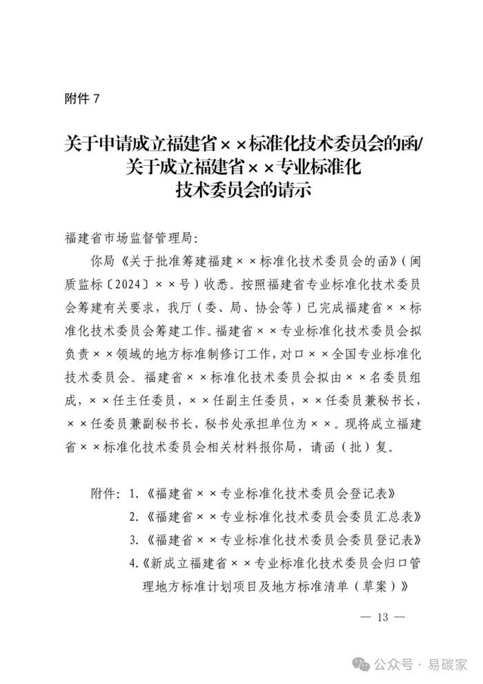 福建省市场监管局关于筹建福建省碳核算与碳监测标准化技术委员会的批复