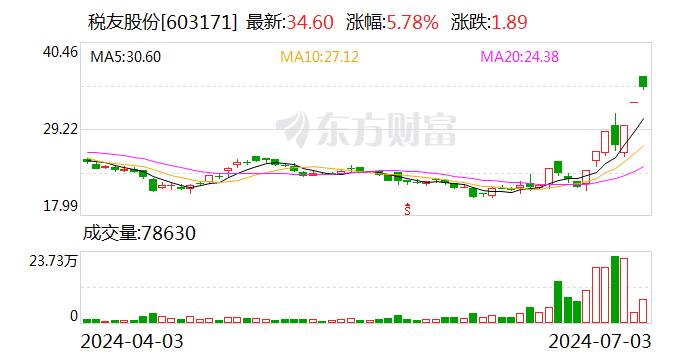 竞价看龙头：税友股份一字涨停录得7天6板3连板