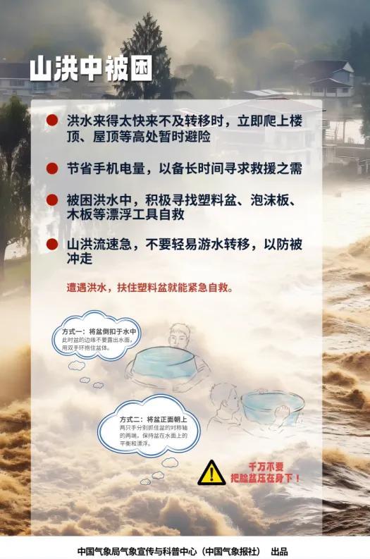 暴雨洪涝中被困，我们如何自救？