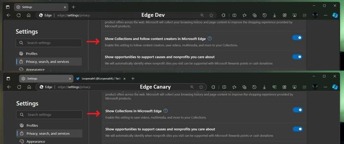 曾曝出隐私问题，微软 Canary 频道 Edge 浏览器已移除“关注该创作者”功能