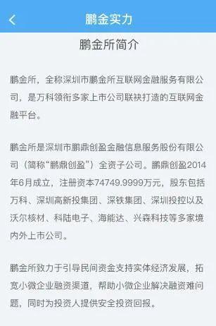 图片来源:鹏金所微信公众号文章截图