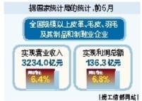 前5月皮革行业实现营收3234亿元