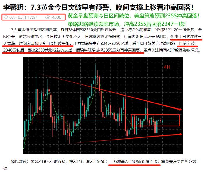 李馨玥：7.8黄金本周预测走势全部兑现，下周开盘回踩继续主多！