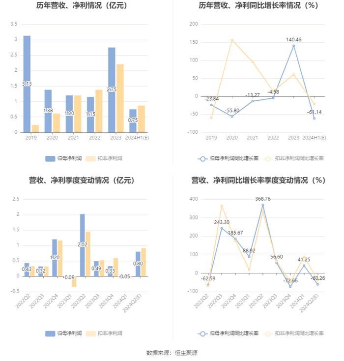 兰生股份：2024年上半年净利同比预降61%