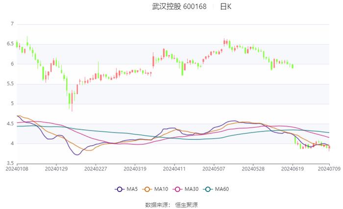 武汉控股：2024年上半年净利同比预降74.48%-82.89%