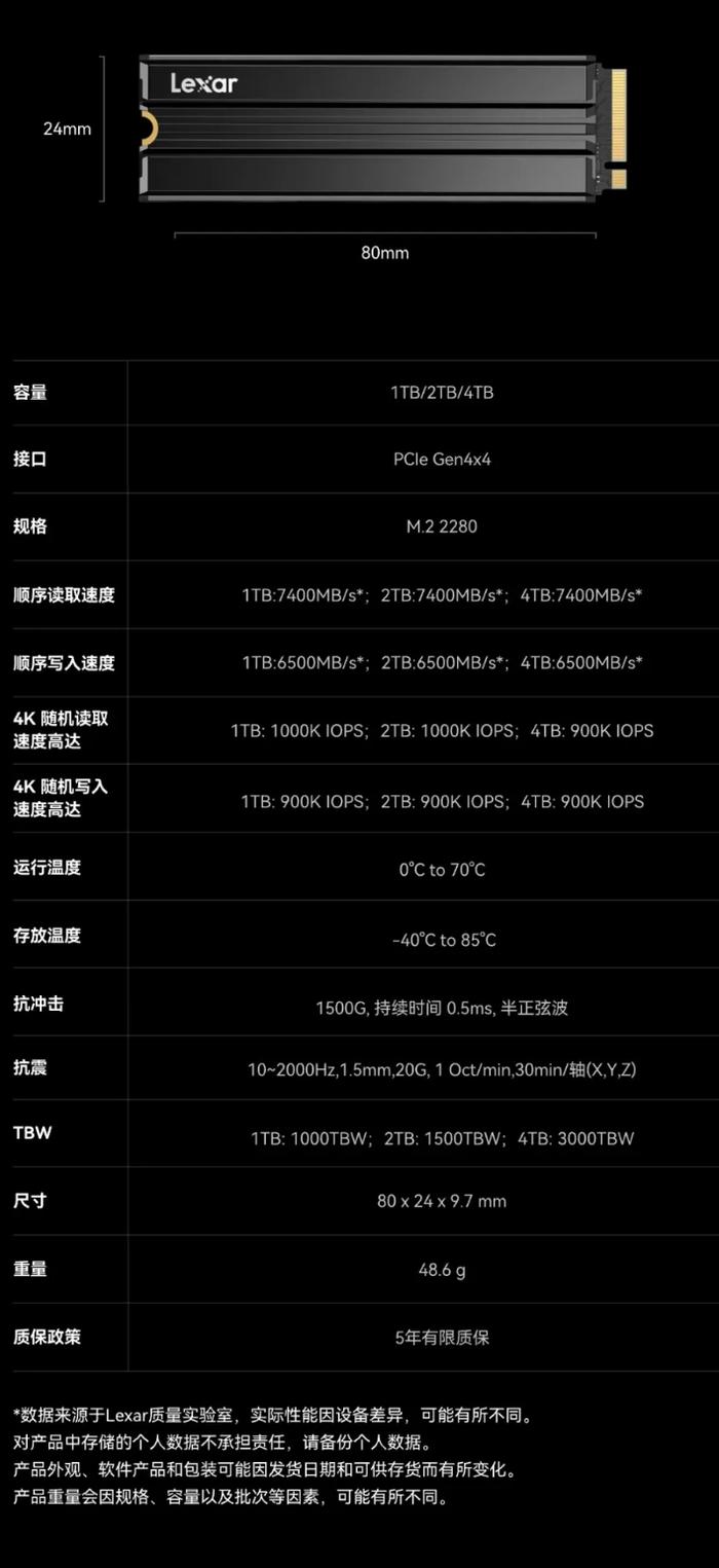 549 元起，雷克沙 NM790 PCIe 4.0 固态硬盘马甲版上市