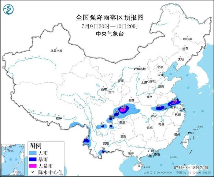 天“漏”了！暴雨大暴雨盘踞淮河长江流域 强降雨还要至少下三天