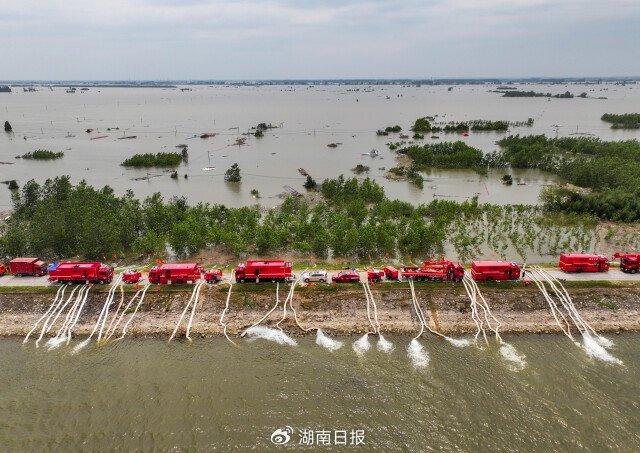 团洲垸超2亿立方米水怎么排 专家估算，机排大约需要10天