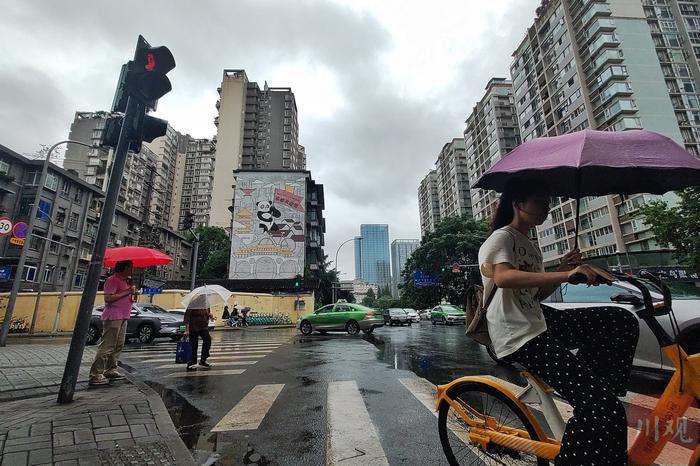 C视频丨淅沥沥下不停 成都进入降雨模式