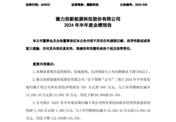 新能源市场竞争激烈 德新科技半年度净利预降约94%