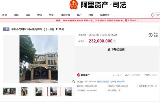 50万/㎡！深圳“最贵”法拍房成交！与这家A股公司相关？