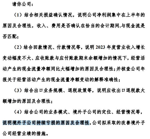 前程股份2023年净利下降67%，境外子公司持续亏损被问询