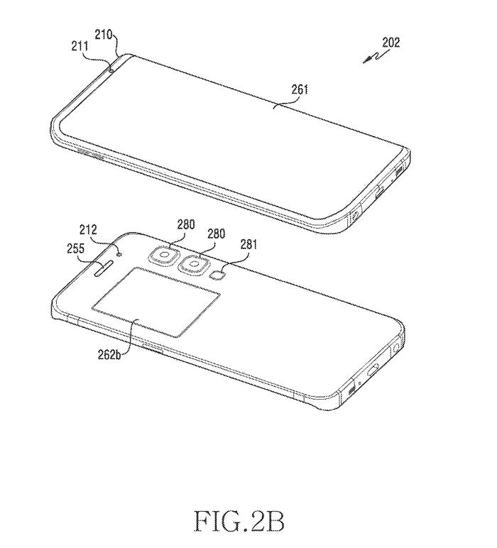 三星专利探索手机未来设计：背面新增 OLED 屏幕，还可配指纹传感器