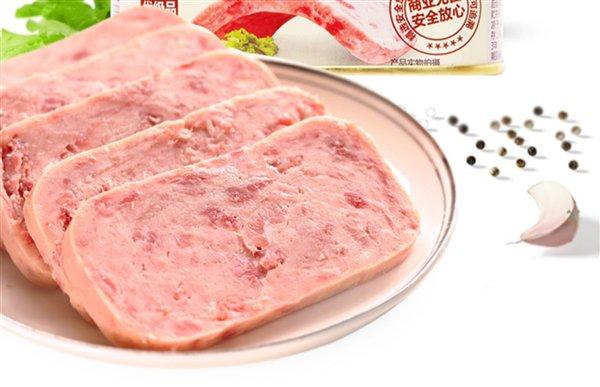 猪肉含量≥90%：小猪呵呵火腿午餐肉3罐26.9元包邮
