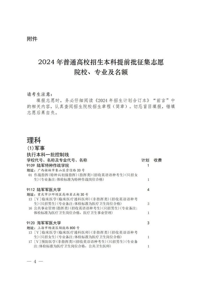 四川省教育考试院关于本科提前批未完成计划院校征集志愿的通知