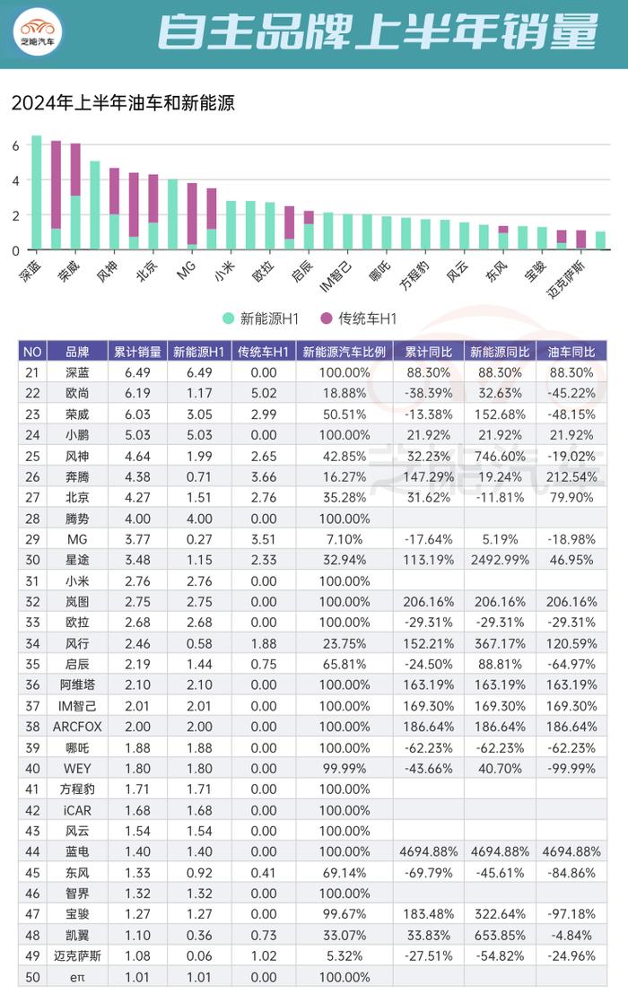 2024上半年汽车销量排行榜：品牌销量深度解读