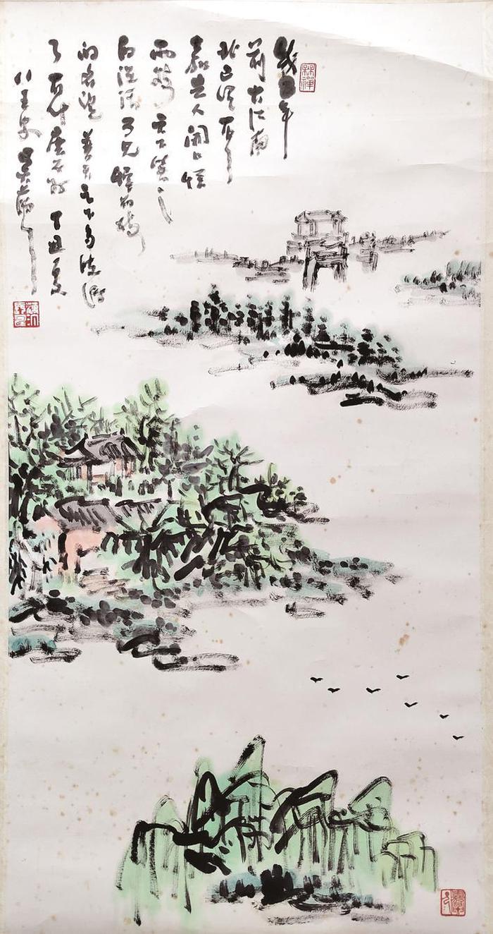 秋水长天，吴藕汀的淡雅画境