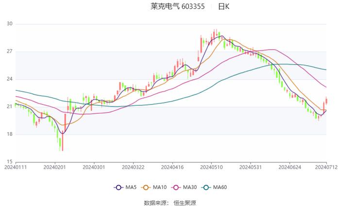 莱克电气：2024年上半年净利6.03亿元 同比增长1.35%