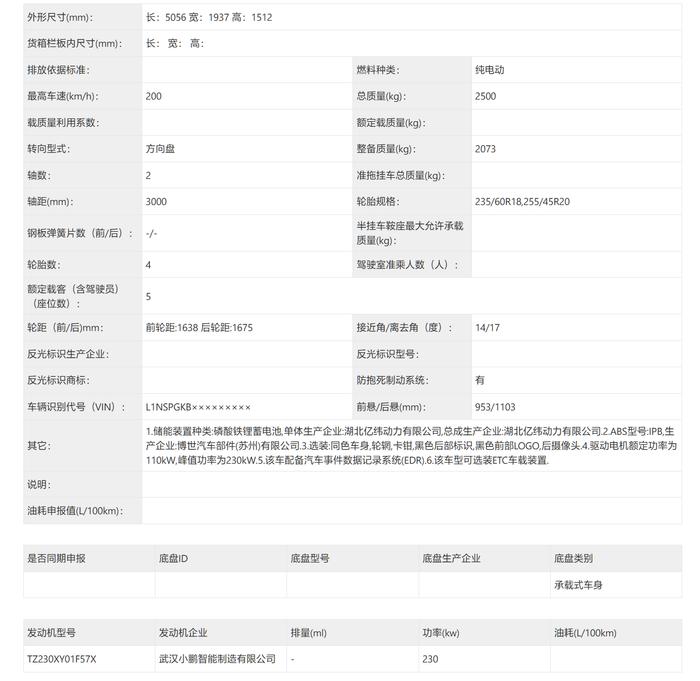 小鹏新车 P7 + 完成工信部申报：车长超 5 米，“两段式”车尾设计