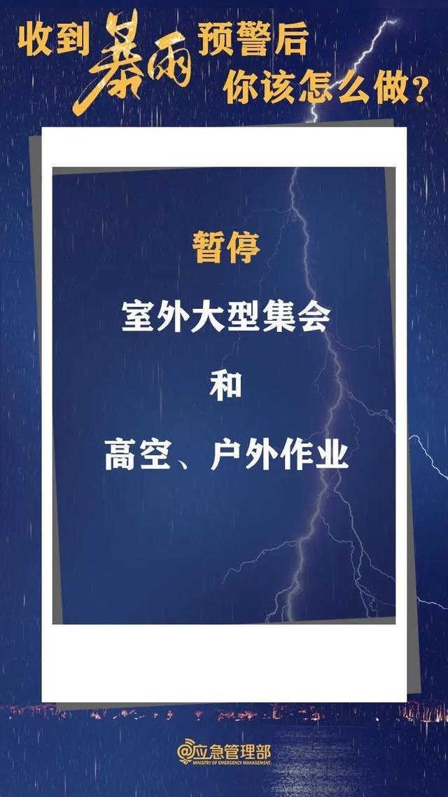 收到暴雨预警后，该怎么做？收好！