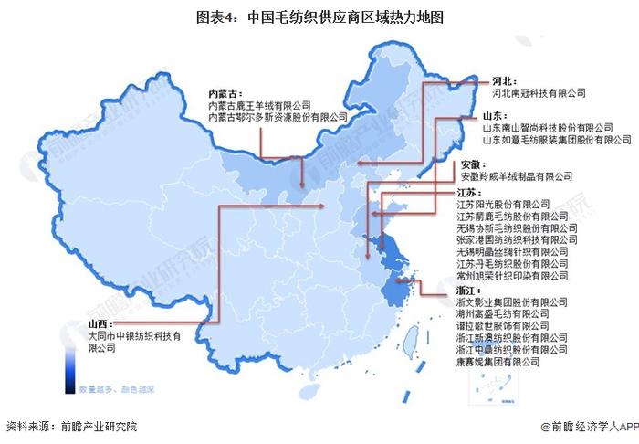 2024年中国纺织工业细分市场区域格局分析 各细分市场区域分布不同【组图】