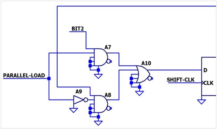 在LTspice中创建并行负载移位寄存器