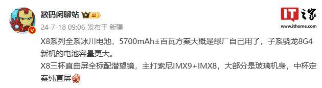 消息称 OPPO Find X8 全系搭载冰川电池，“直曲屏”标配潜望镜