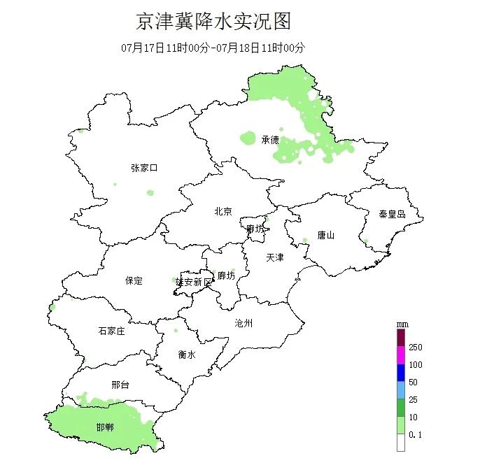 降水还没完，明起自西北向东南逐渐覆盖河北全省→