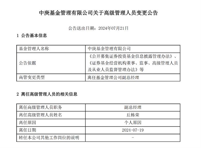 正式离任！丘栋荣朋友圈发文 记者拨通他的电话