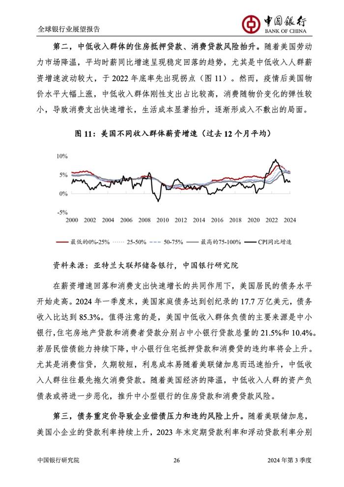 中国银行研究院：2024年第三季度全球银行业展望报告