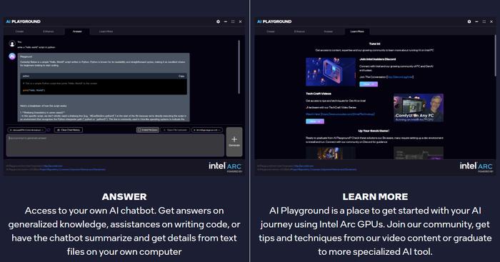 英特尔发布 AI Playground 开源软件：支持在锐炫 Arc 显卡本地运行 AI 图像生成与聊天机器人