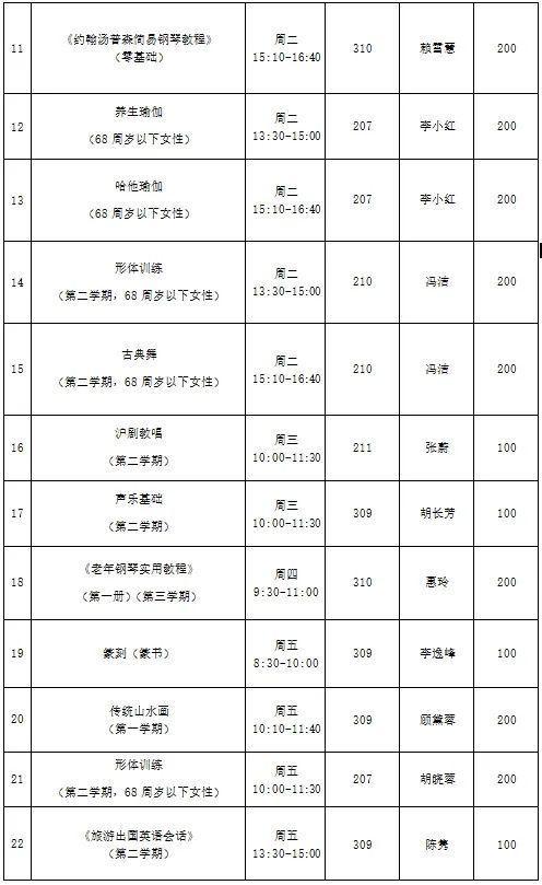 2024年秋季学期静安区街镇社区（老年）学校招生信息