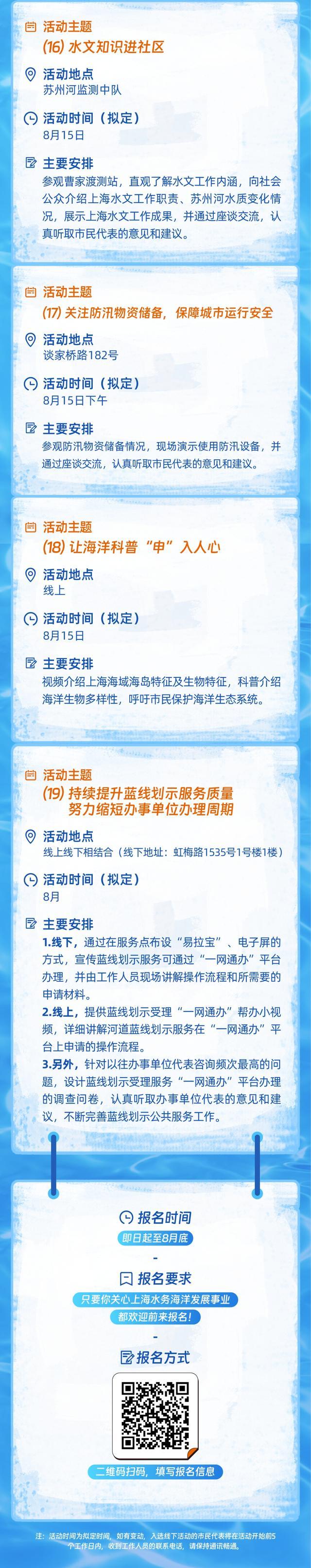 2024年上海市水务局（上海市海洋局）“政府开放月”活动火热来袭！欢迎报名→