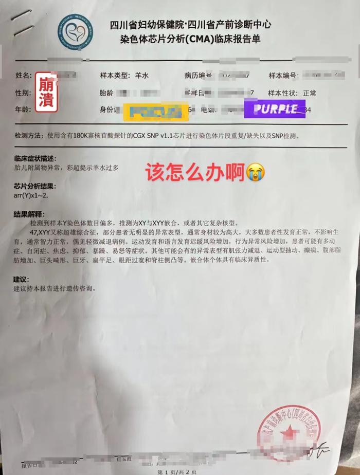 胎儿检出“超雄综合征”引热议，医生：非基因疾病，不存在“犯罪染色体”