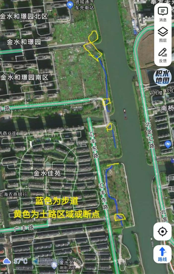 奉贤一小区旁河滨绿道“缎带”成“断带”？居民建议贯通