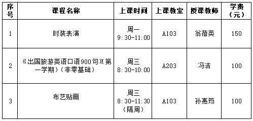 2024年秋季学期静安区街镇社区（老年）学校招生信息