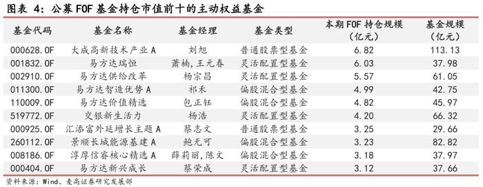 2024Q2公募FOF基金季报分析