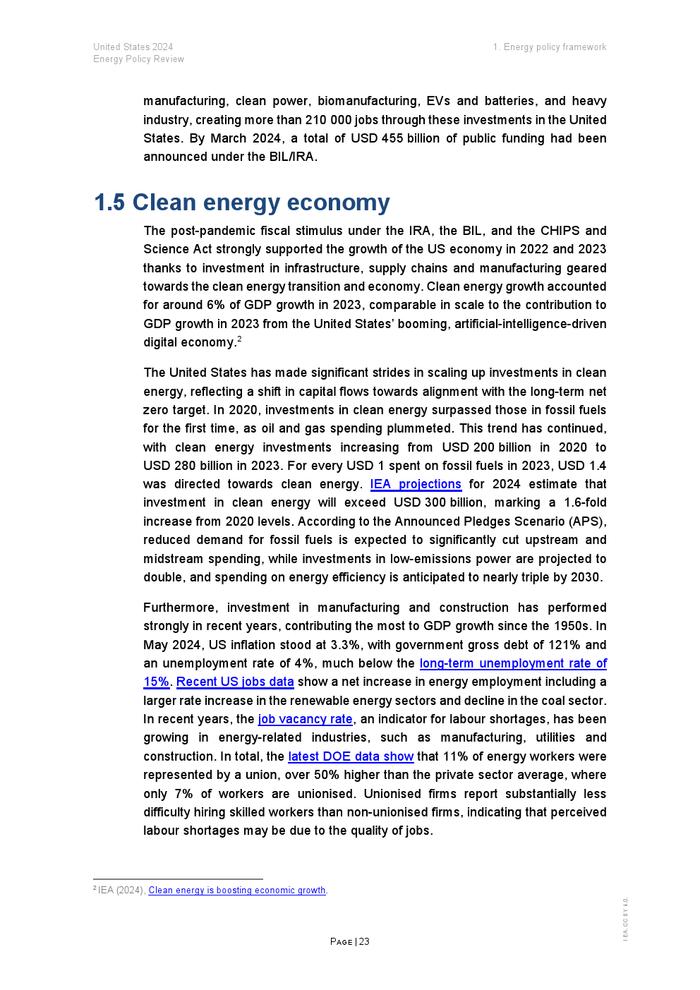 IEA：2024年美国能源政策评价