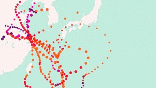 今年最强台风袭来，历年893个中曾有10个登陆上海